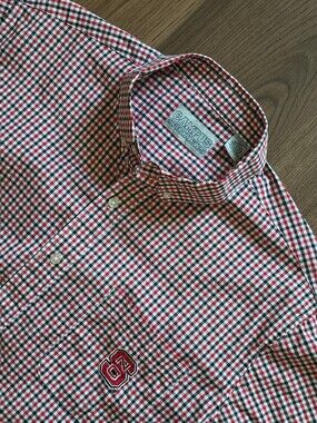 Campus Specialties - NC State Gingham Shirt - L - Red/Black Gingham